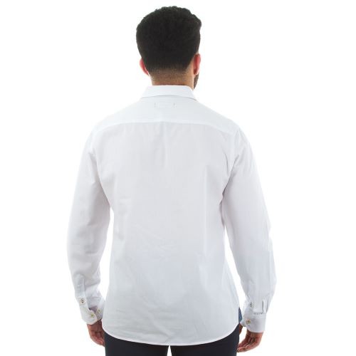 Solid color pre-dyed long-sleeved casual shirt